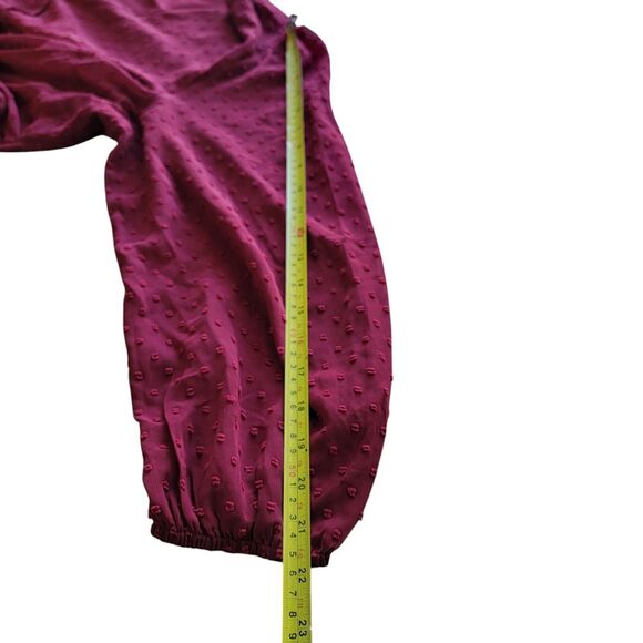 City Chic Womens Tiered Mini Cocktail Faux Wrap Dress Plus 16 S Red Burgundy - Picture 9 of 11